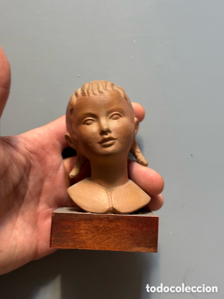 Arte: Antigua figura de terracota peque&ntilde;o a&ntilde;os 70&rsquo;s