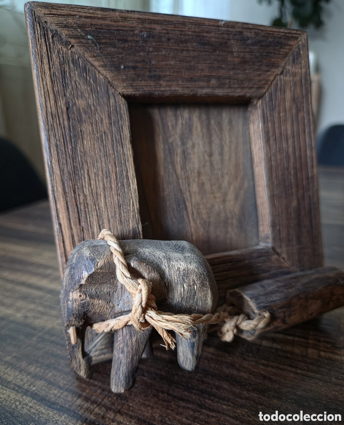 Arte: OFERTA POR TIEMPO LIMITADO! Portafotos de Elefante en Madera Tallada. &iexcl;Env&iacute;o Gratis y Acepto Ofertas