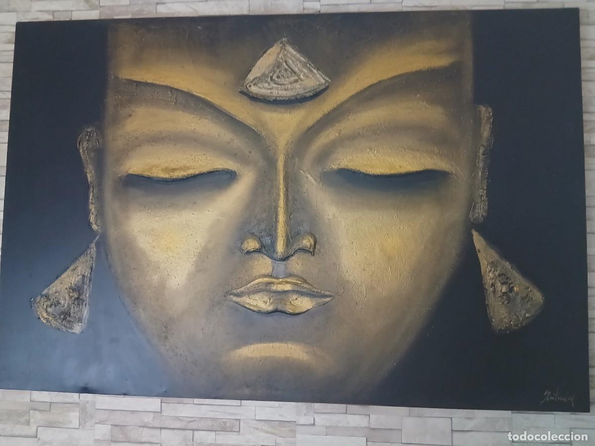 Arte: Cuadro Buda 3d relieve acabados en bronce