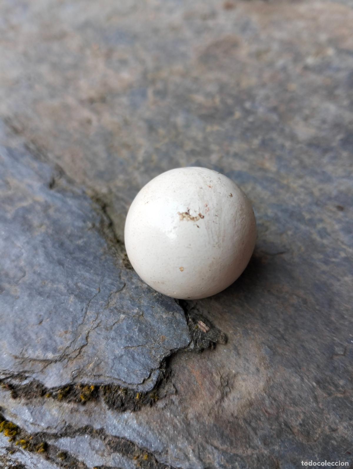 Kunst: Bola pelota de madera antigua recambio repuesto restauraci&oacute;n de figura de talla blanca 2cm aprox.