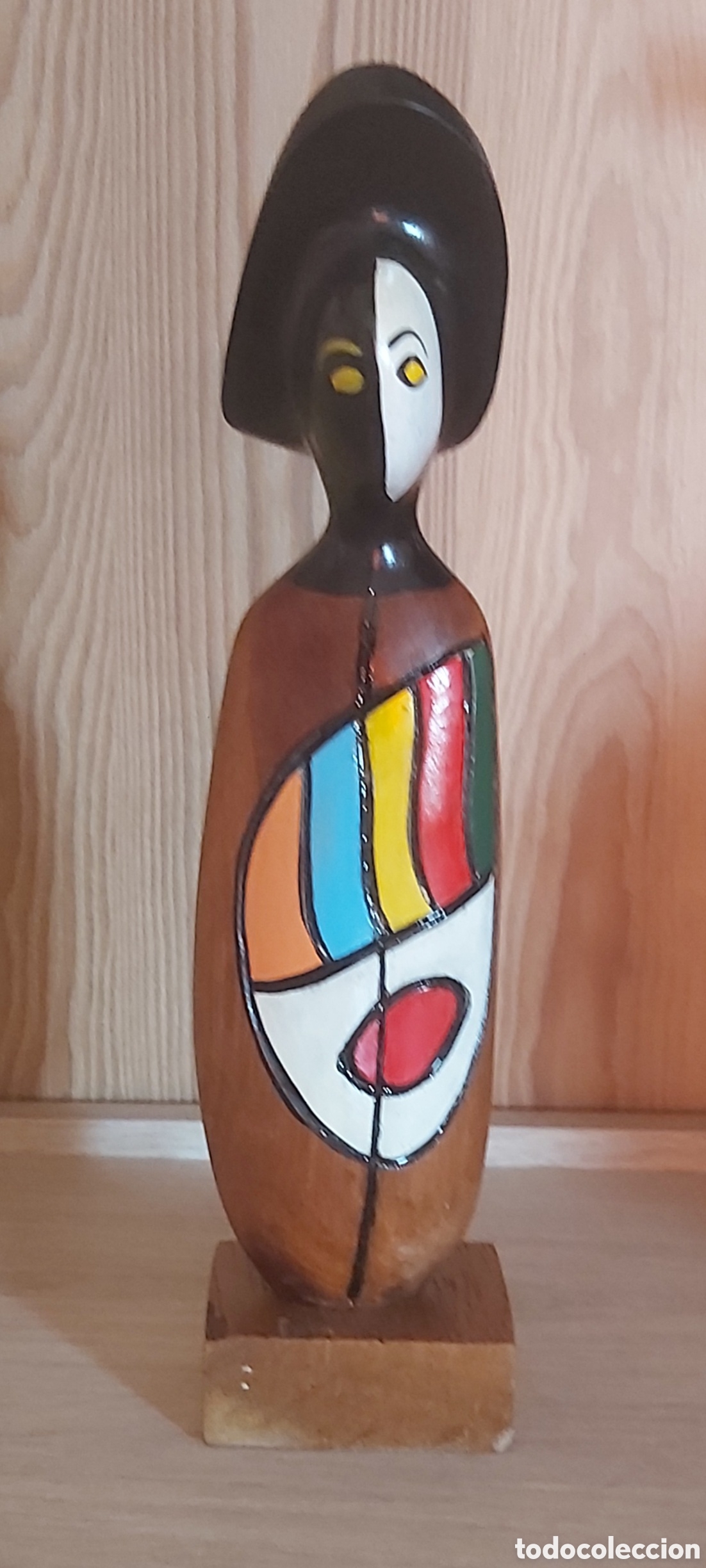 Arte: Escultura Cubista de Caoba - Frank Coronado (24cm)