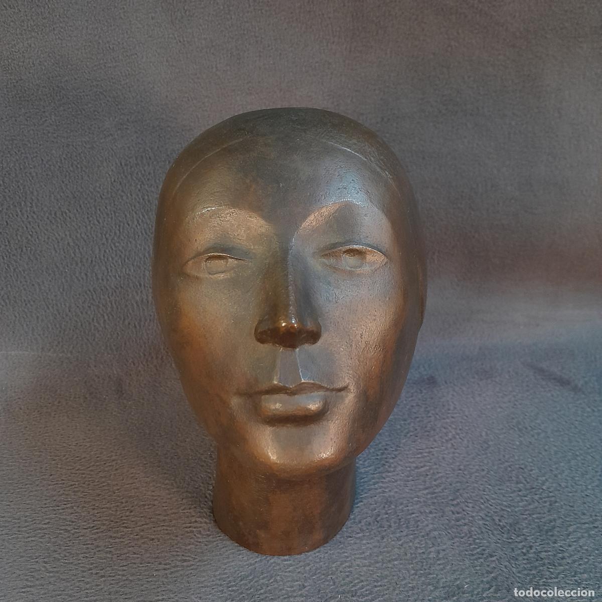 Arte: ESULTURA DE CABEZA FEMENINA. BRONCE. 1968