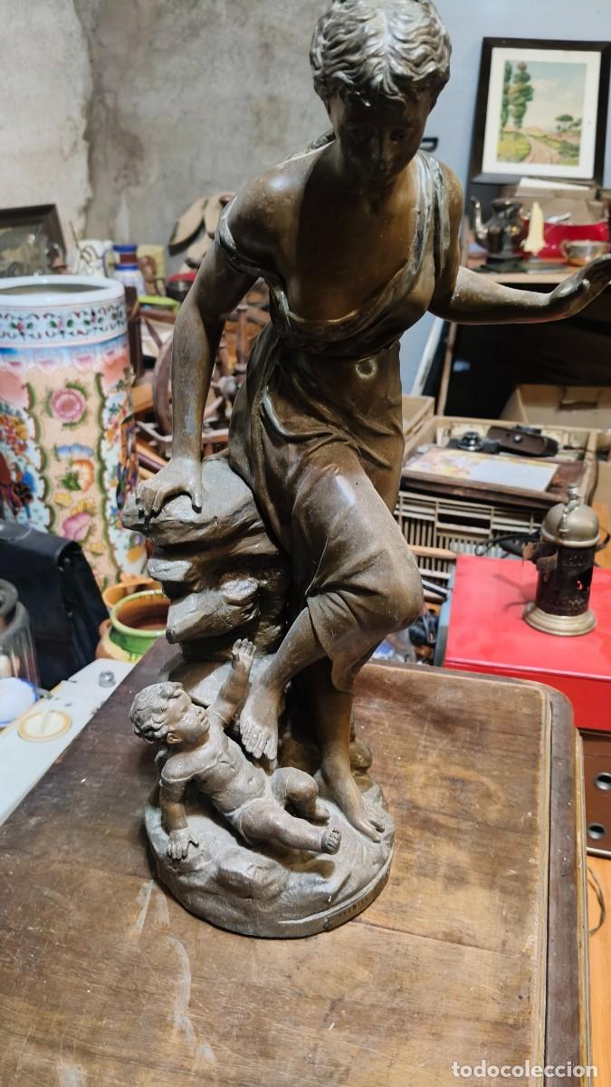 Arte: Sculpture 1890 r&eacute;gule sign&eacute;e original d &eacute;poque