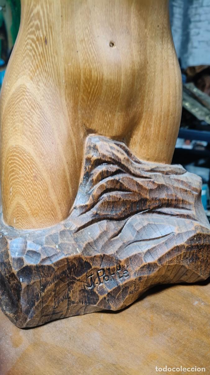 Arte: Sculpture en bois sign&eacute;e 1960 - Foto 4