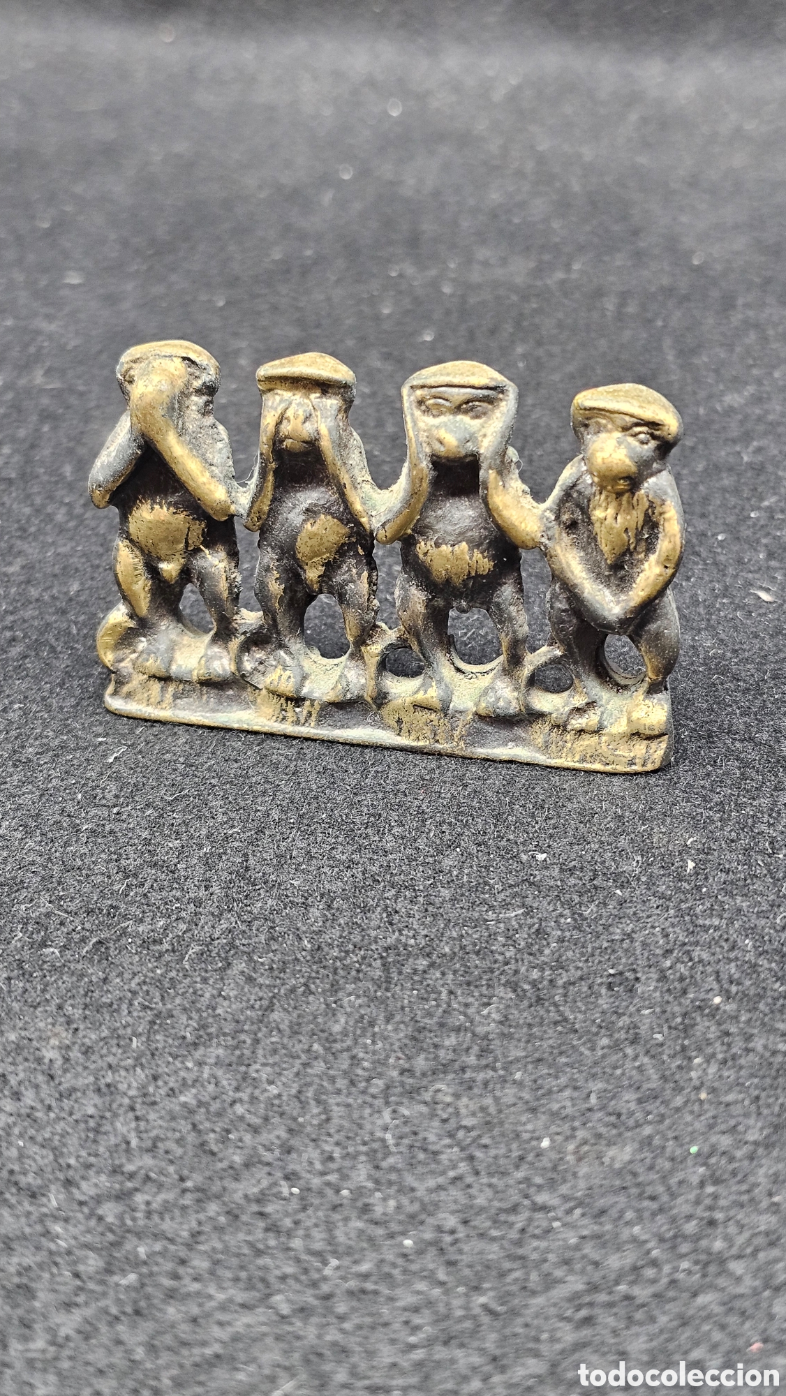 Arte: Escultura de bronce 4 monos sabios