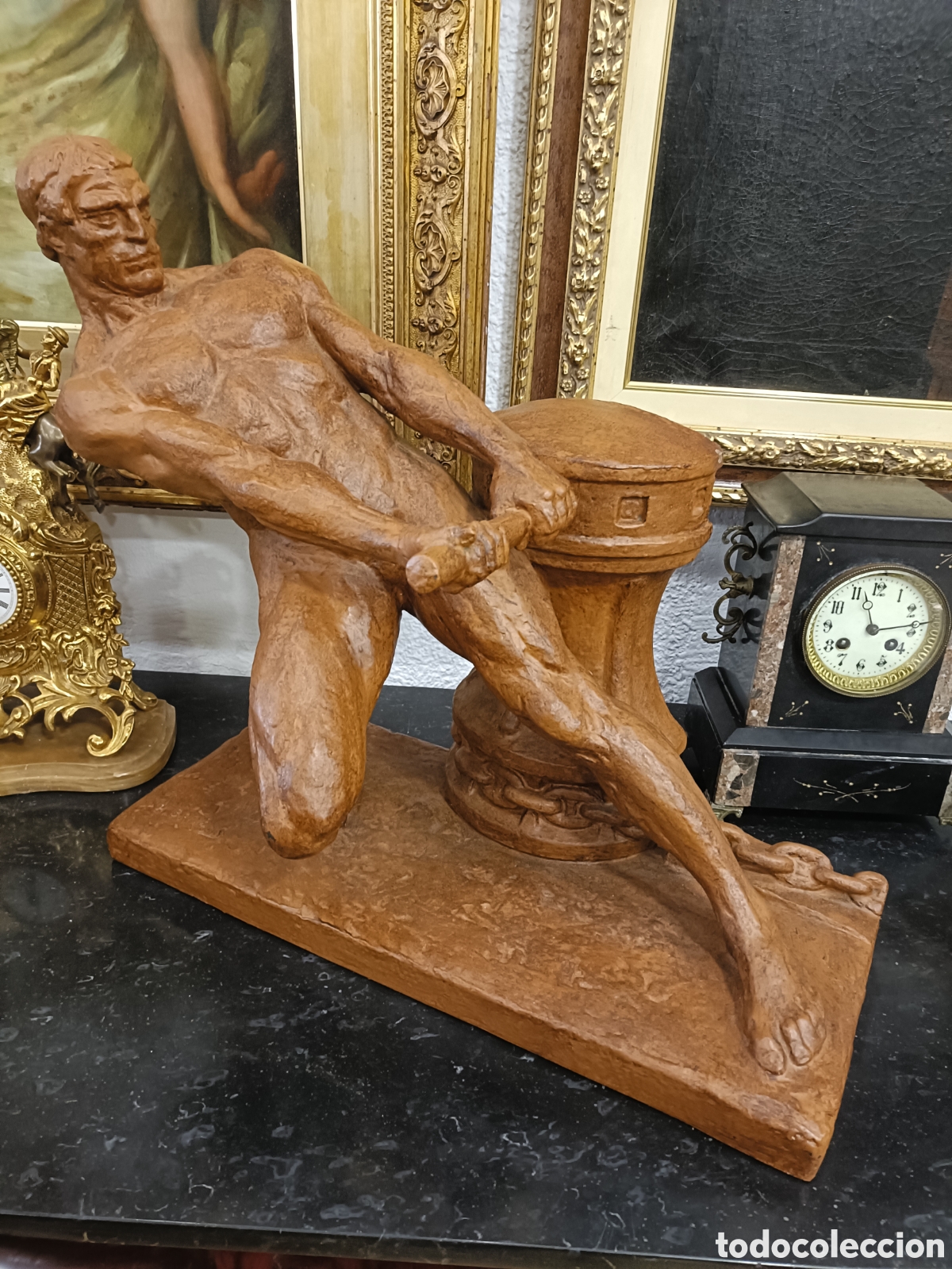 Arte: Escultura art Deco firmada Henry Bargas