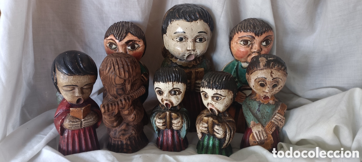 Art: Monaguillos madera, &aacute;ngeles cantores