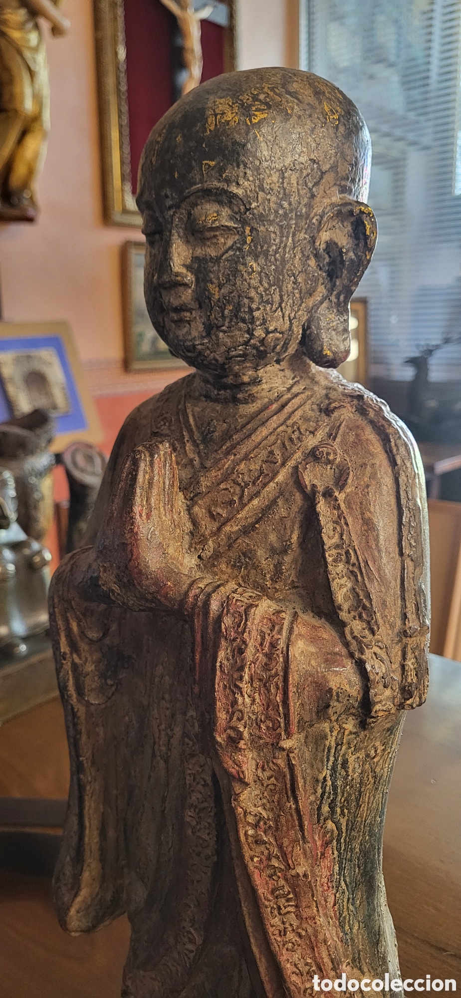 Arte: SACERDOTE chino de hierro fundido s XIX