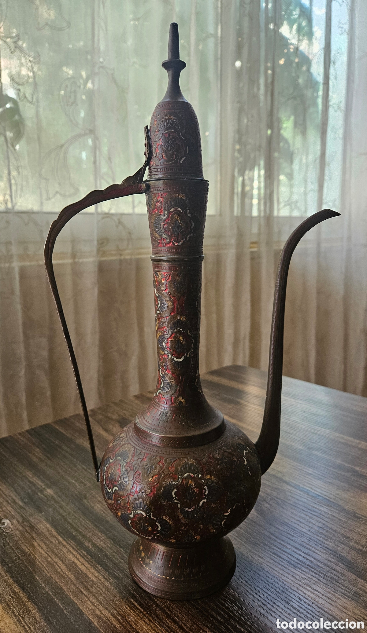 Kunst: Exclusiva Jarra Aftaba Oriental de Bronce Cincelado 41 cm - Joya de Colecci&oacute;n | &iexcl;ENV&Iacute;O GRATIS