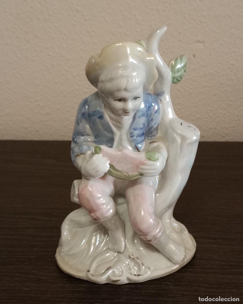 Arte: RARA ESCULTURA DE PORCELANA POLICROMADA FIRMA ITALIANA TAY(ESCULTOR GIUSEPPE BEPI TAGLIAROL)VINTAGE