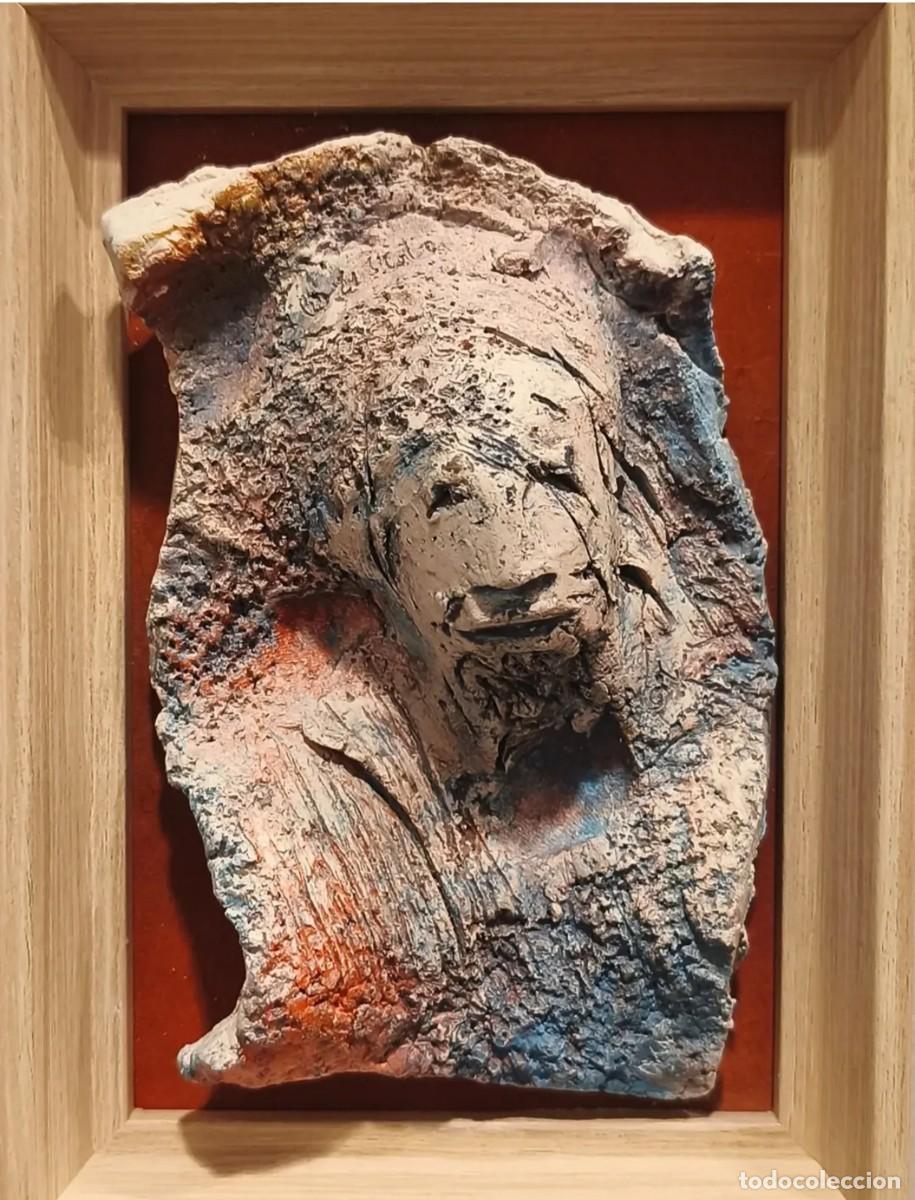 Kunst: Terracota original de Acisclo Manzano enmarcada