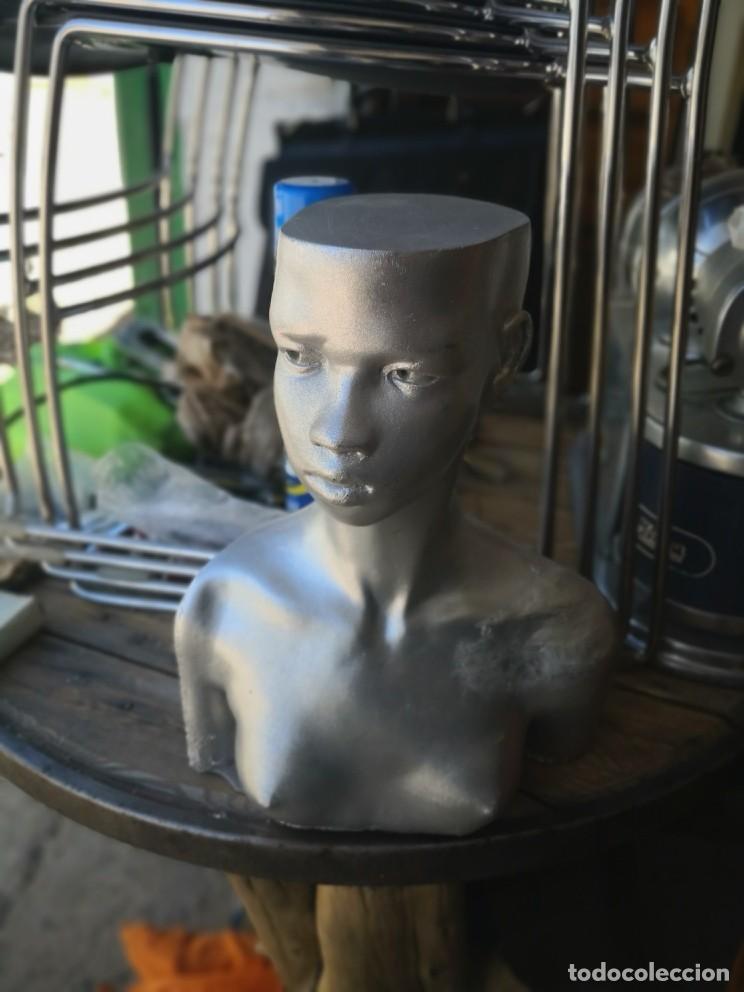 Arte: Escultura busto de mujer fibra de vidrio, prueba de autor firmada a lapiz Jesus Curia