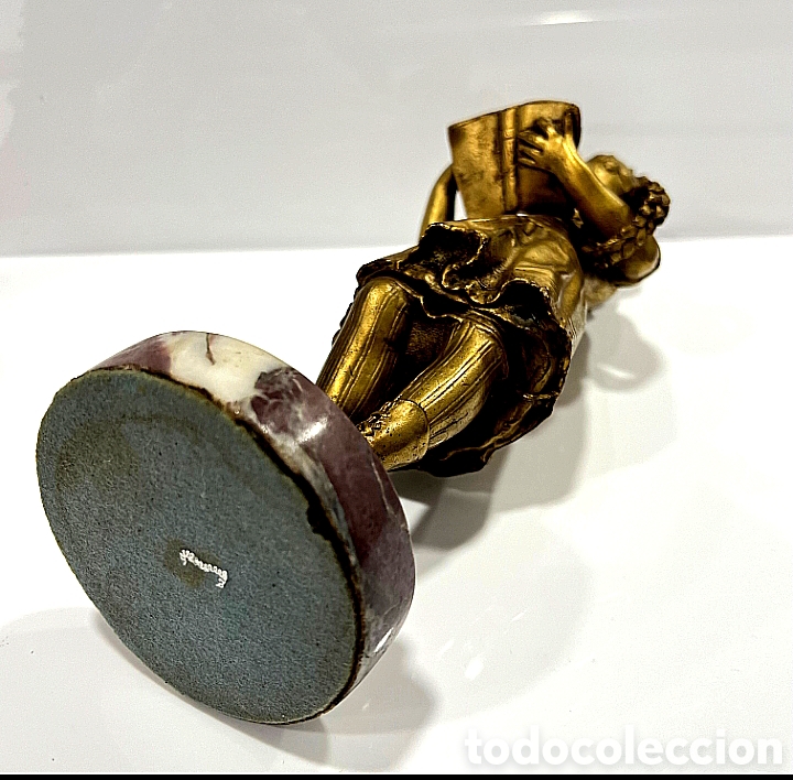 Arte: NI&Ntilde;A LECTORA S.XIX BRONCE - Foto 5