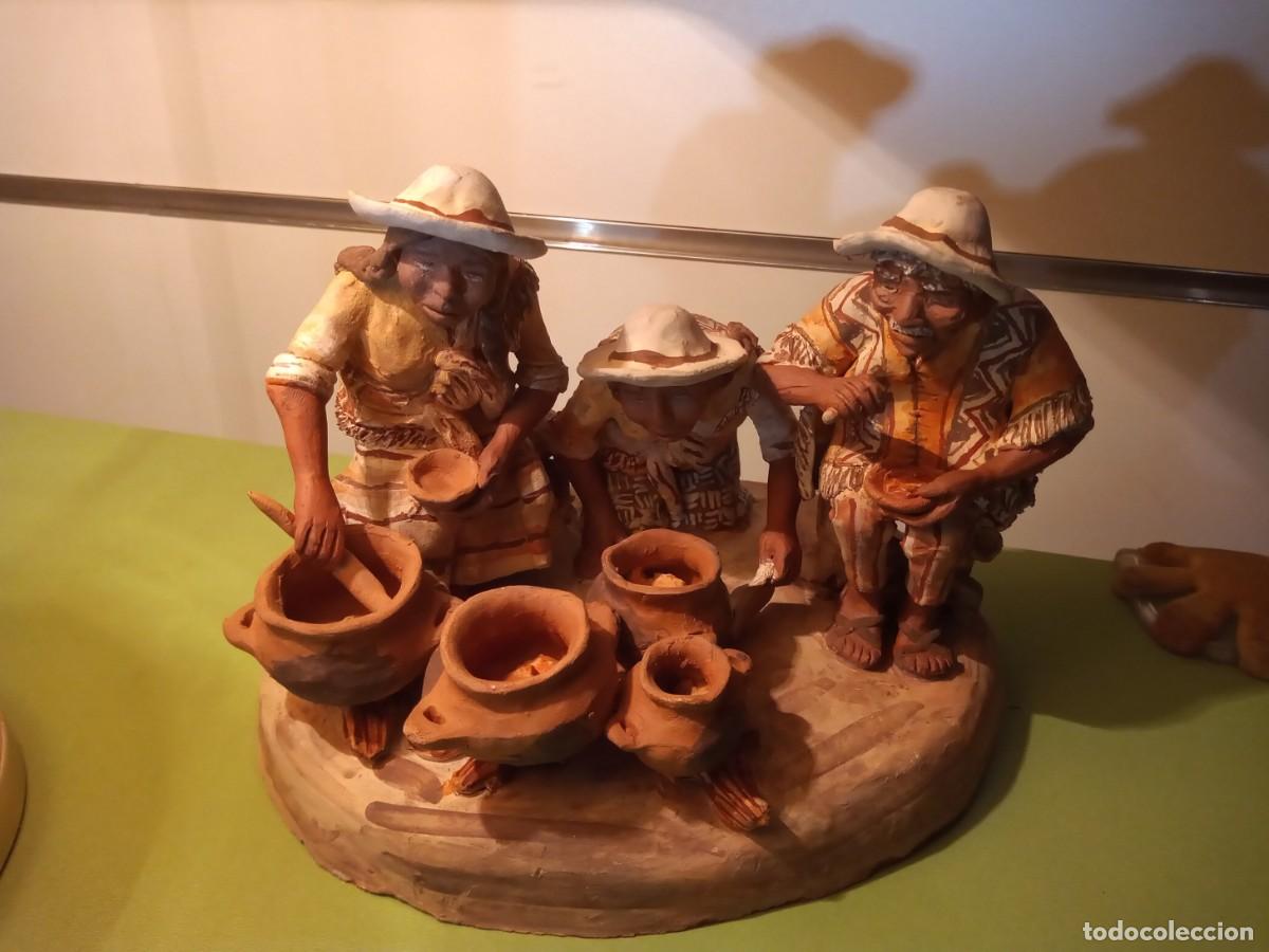 Arte: FIGURAS BARRO COCIDO ARTESANIA KOLLA ARGENTINA