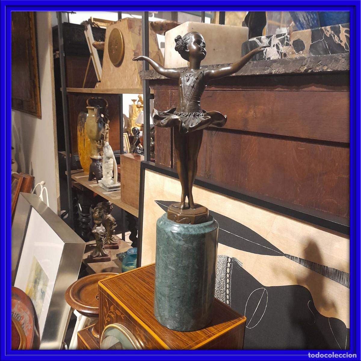 Arte: GRACIOSA FIGURA DE BRONCE DE UNA BAILARINA FIRMADA POR PREIJO