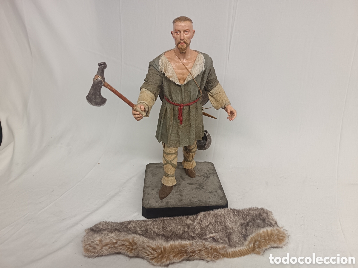 Arte: ESPECTACULAR VIKINGO DE 40 CM, PINTADO EN HQ, BELENISTA MURCIANO