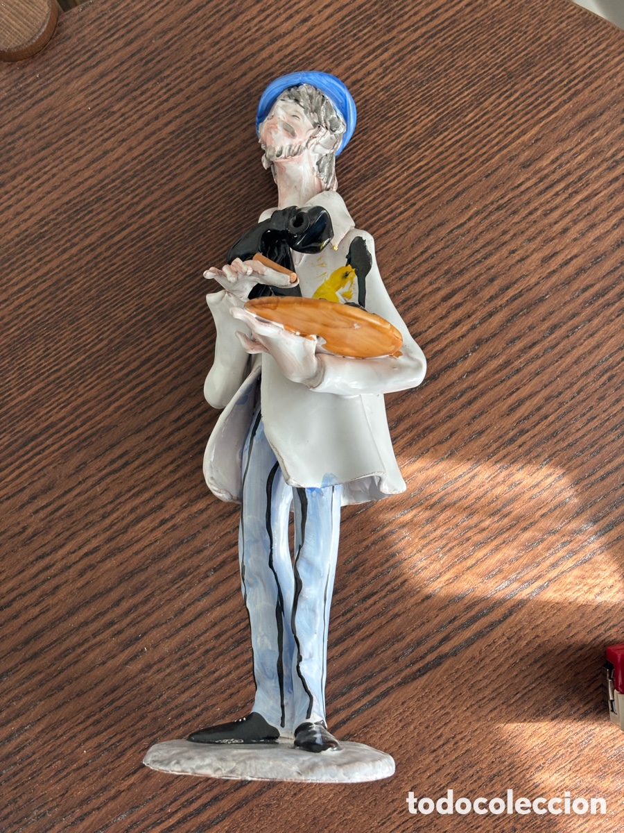 Arte: Figura cer&aacute;mica porcelana pintor