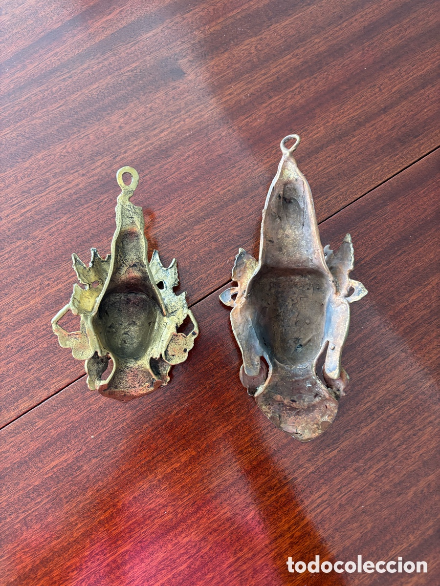 Arte: Pareja cabezas bronce India - Foto 2