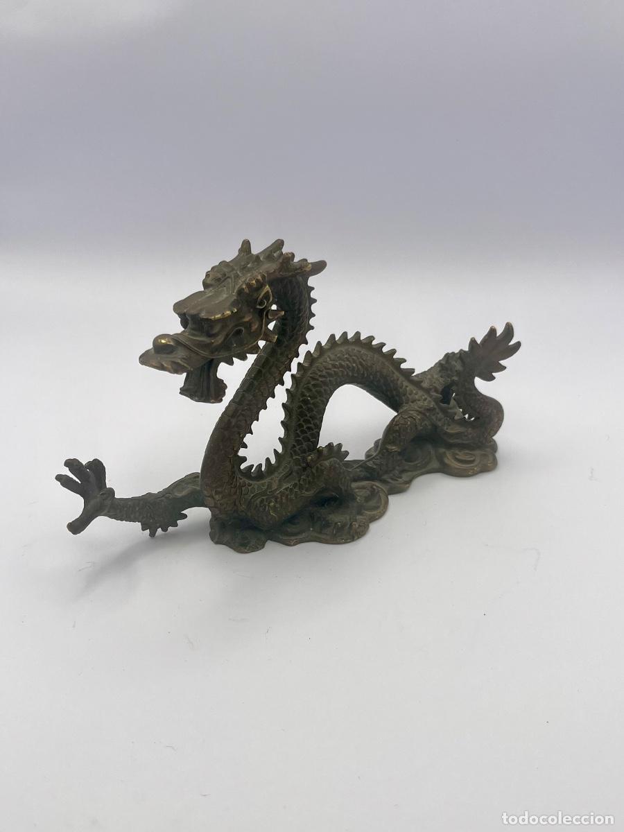 Arte: Escultura de bronce China , Drag&oacute;n (Long) siglo XX