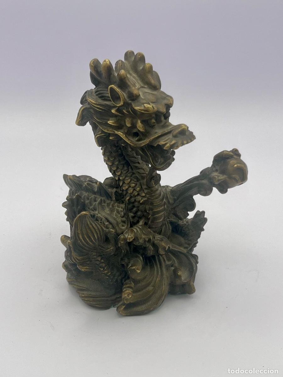 Arte: Escultura de bronce China , Drag&oacute;n siglo XX
