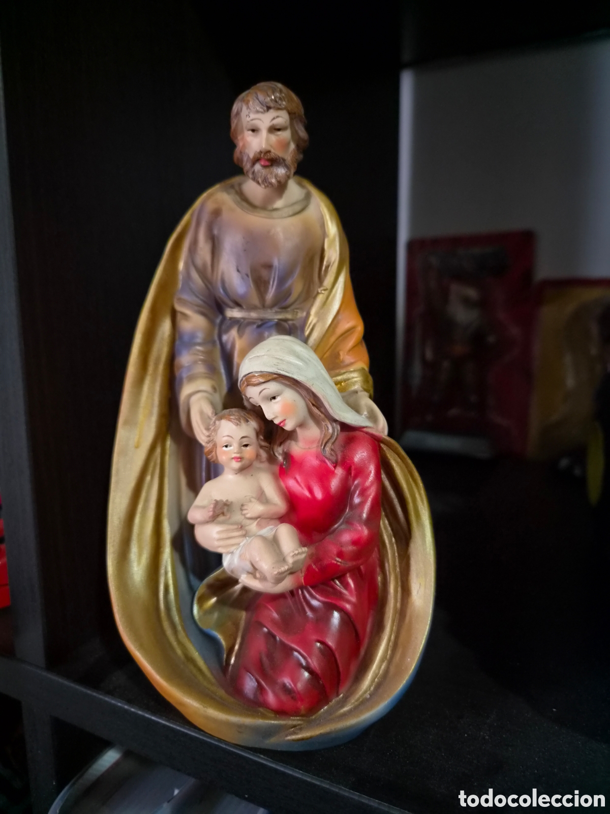 Art: Misterio Sagrada Familia en resina pol&iacute;croma (19 cm) - Nacimiento Navide&ntilde;o
