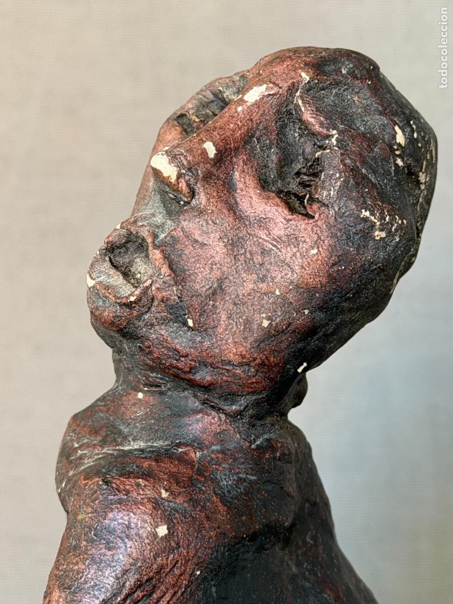Arte: Escultura Art brut , expresionista en terracota o s&iacute;mil , firmada y fechada en 1978 . R814