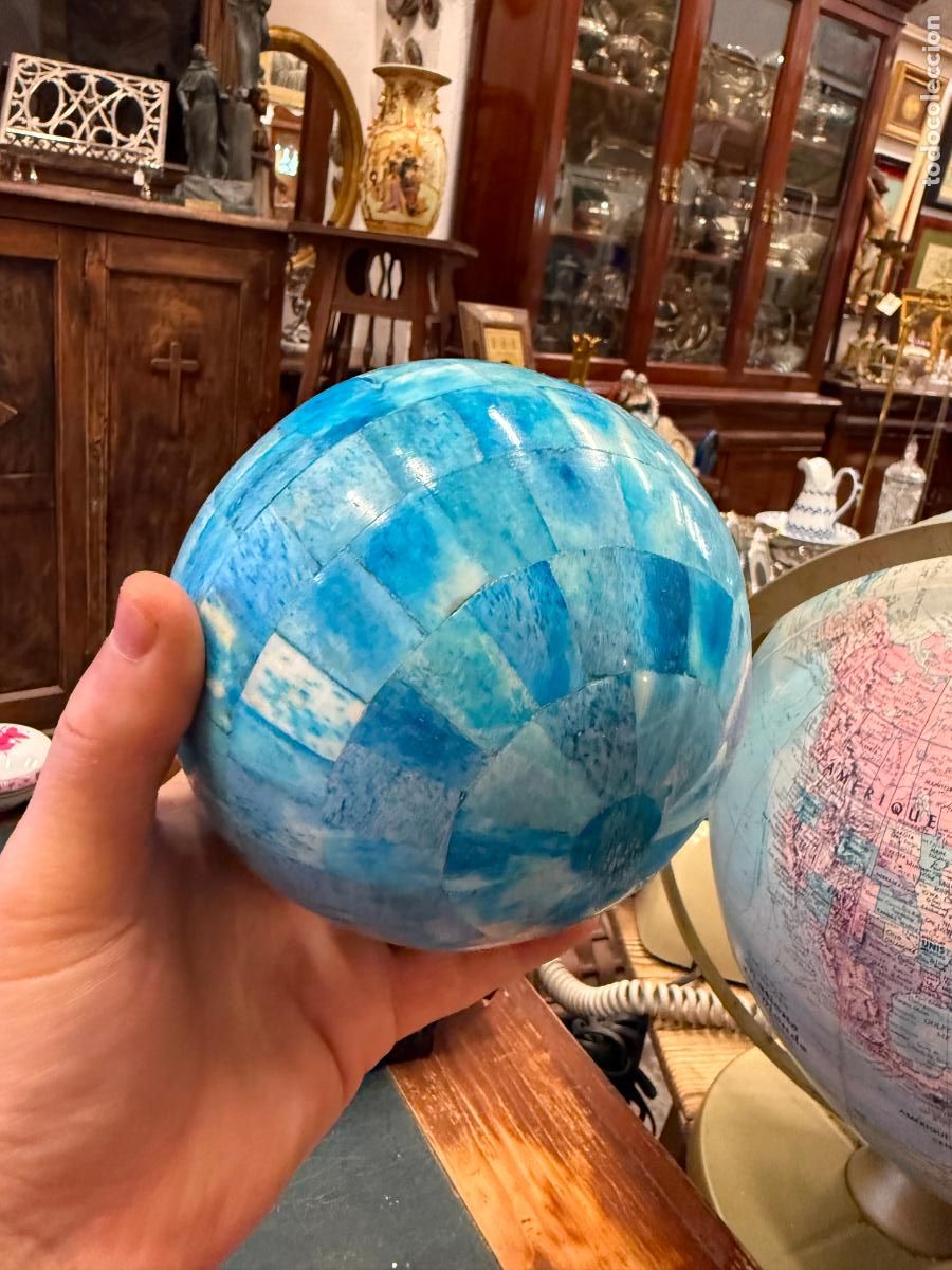Arte: BOLA DECORATIVA DE HUESO - MEDIDA 12 CM