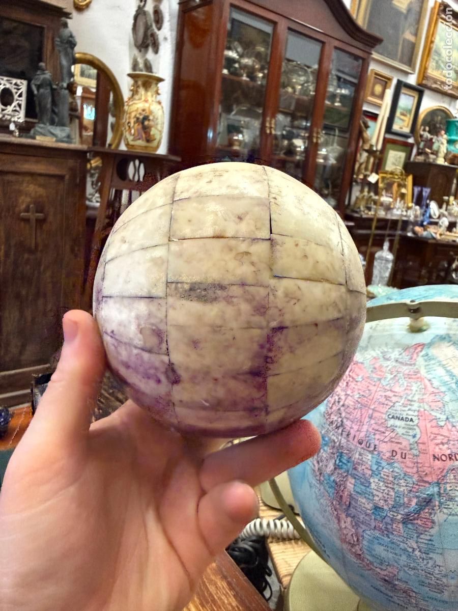 Arte: BOLA DECORATIVA DE HUESO - MEDIDA 12 CM