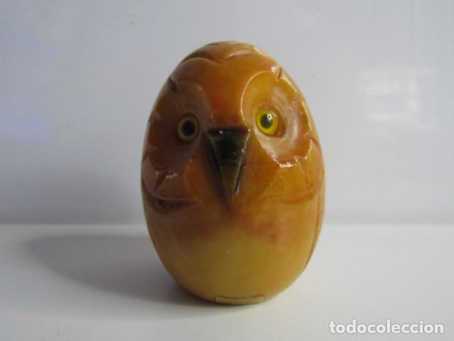 Arte: PRECIOSO BUHO PEQUE&Ntilde;O DE ALABASTRO A&Ntilde;OS 70-80
