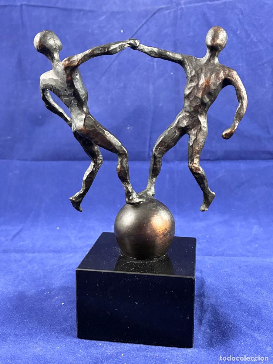 Arte: Escultura Bronce Figuras Danza Giratoria Peana M&aacute;rmol Siglo XX Edici&oacute;n Numerada Muy Bueno