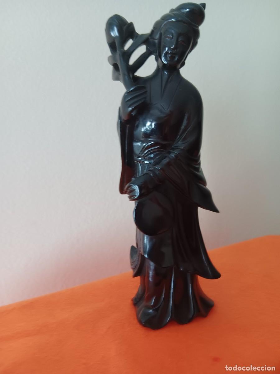 Arte: FIGURA CHINA DE MADERA DE DIOSA GUANYIN