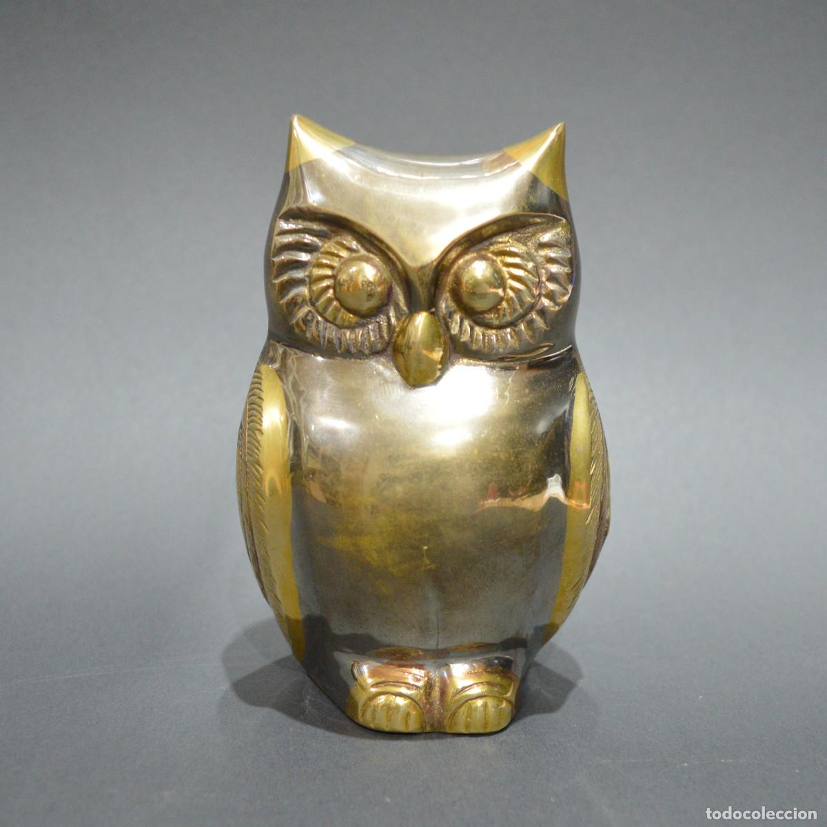 Arte: FIGURA BUHO EN BRONCE 10CMX7CM