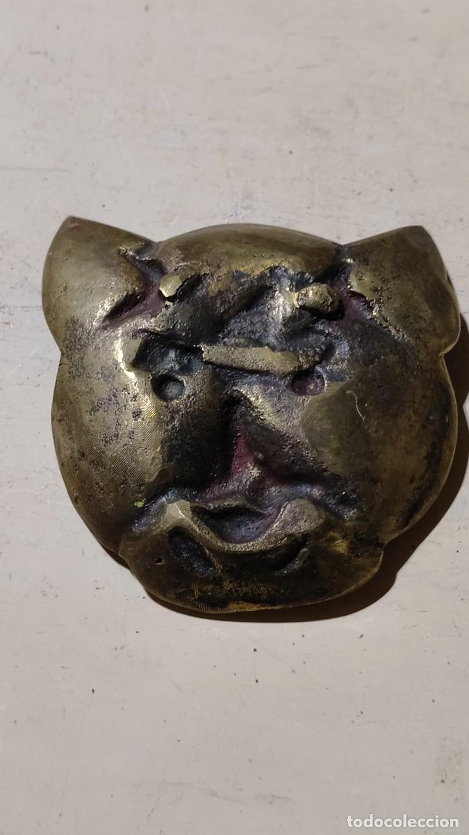 Arte: Cendrier bronze t&ecirc;te de chat 1960 - Foto 2
