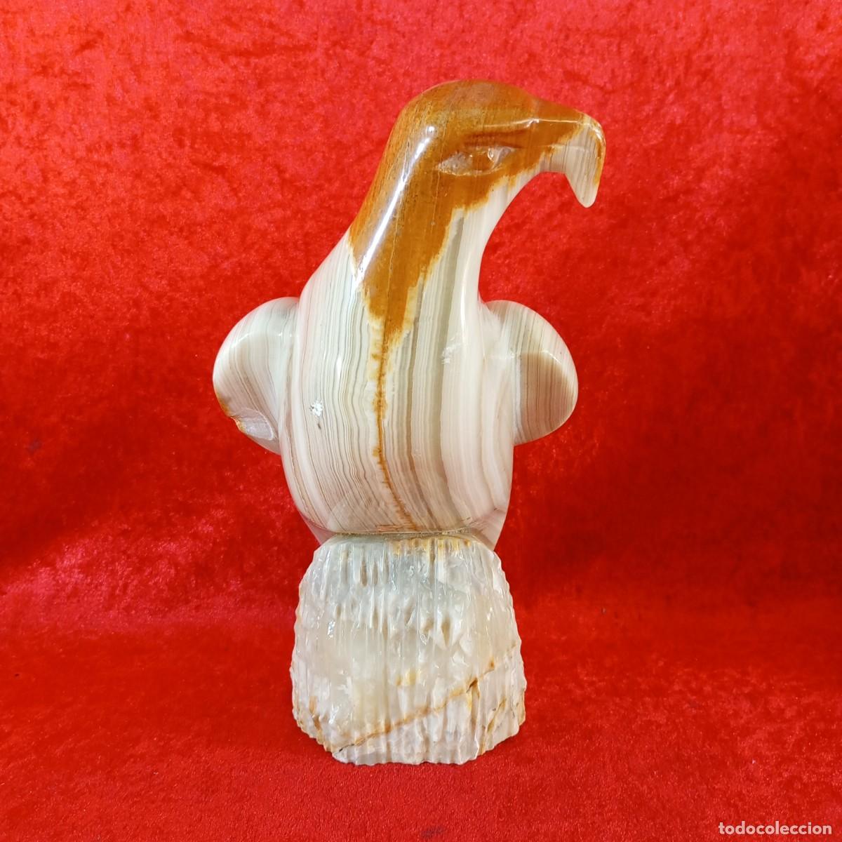 Arte: PRECIOSA &Aacute;GUILA IMPERIAL EN ONYX - MINERAL - PIEDRA PRECIOSA - 27 X 20 CM