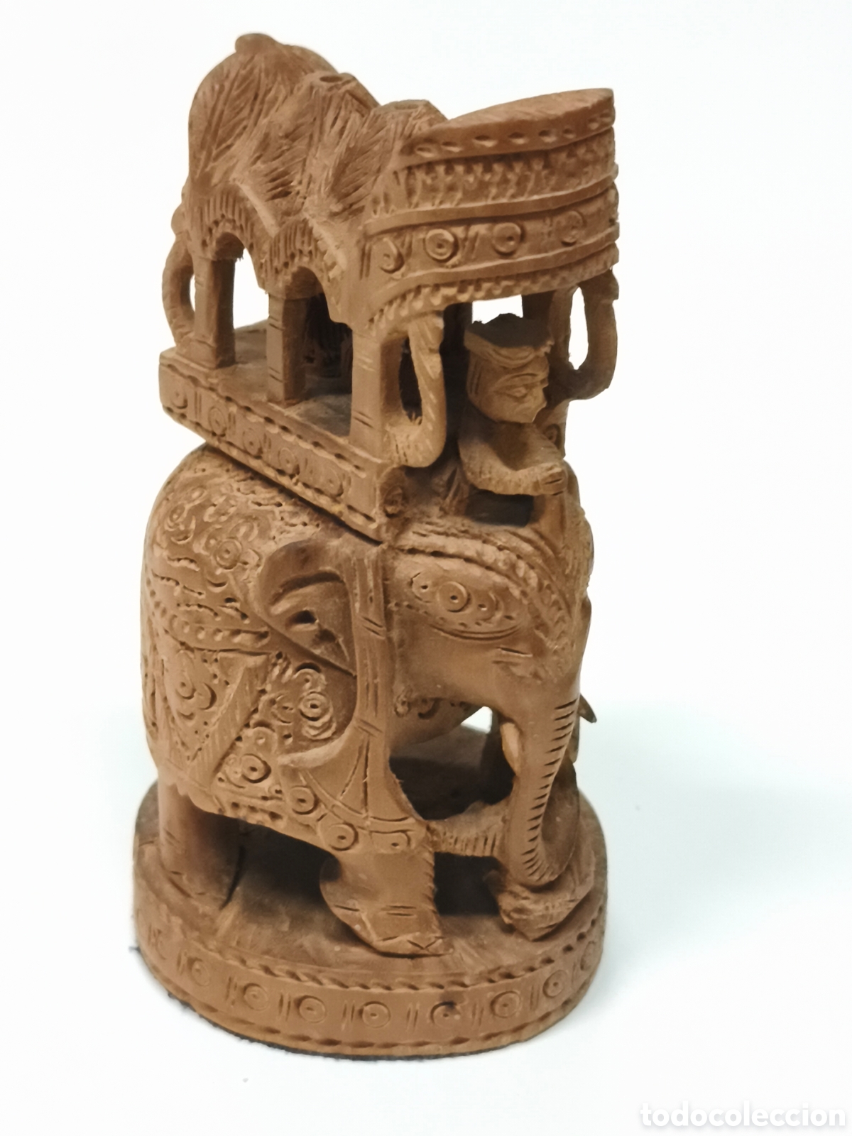 Arte: Figura de madera elefante arte indio