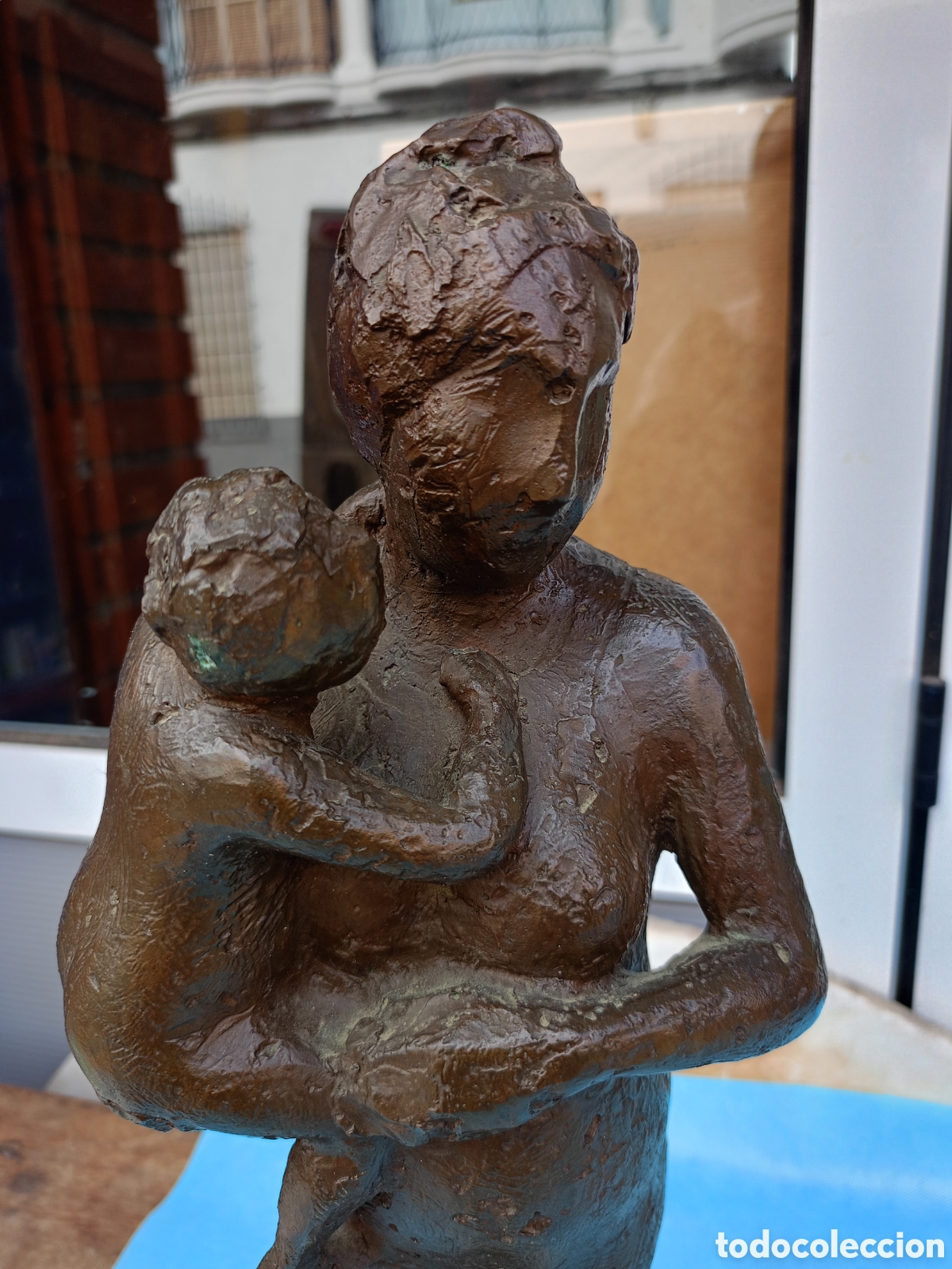 Arte: MATERNIDAD. ESCULTURA DE BRONCE ANTONIO CAMPILLO. MURCIA