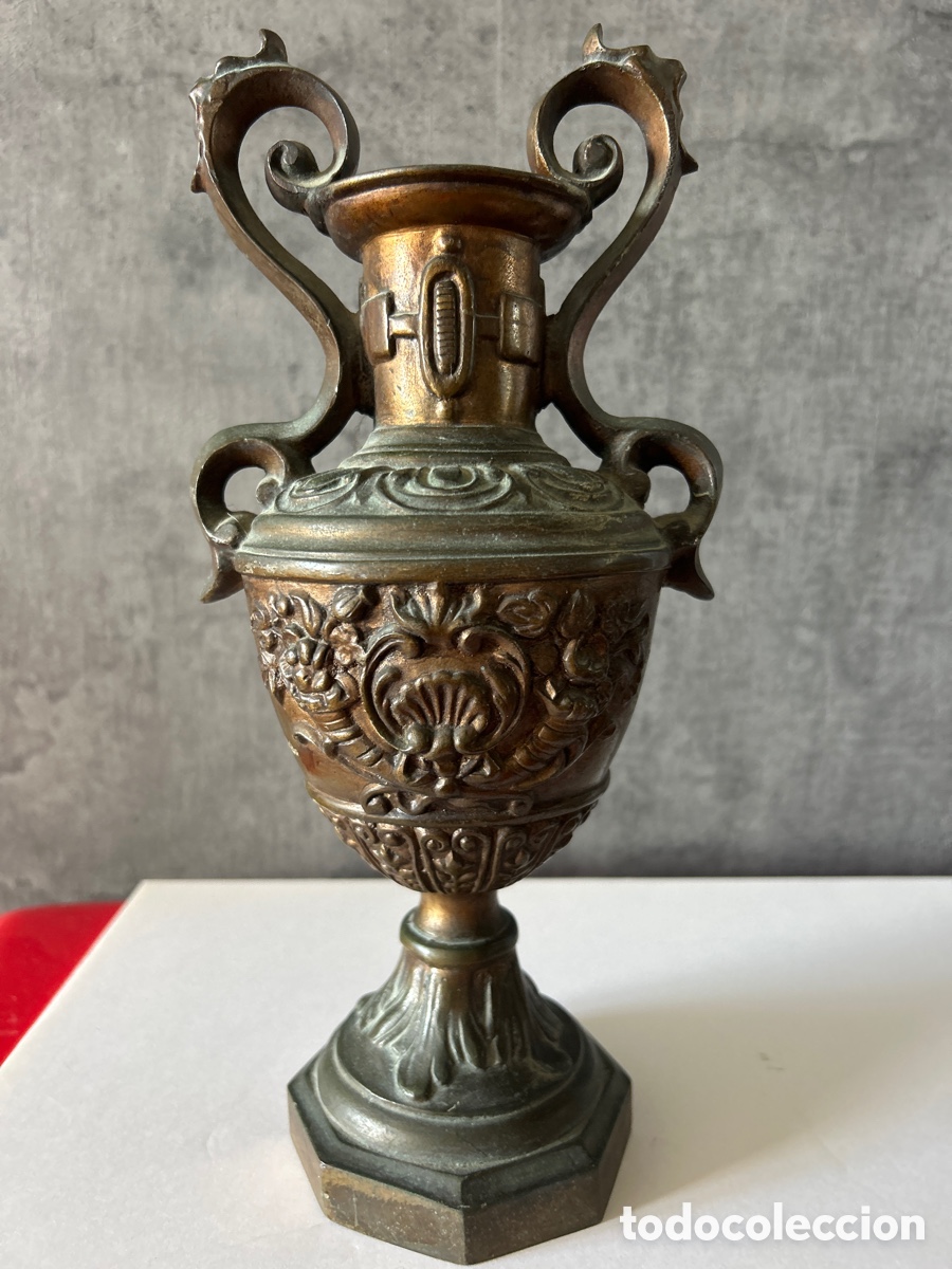 Arte: 2 Preciosos Jarrones de Bronce - Foto 3