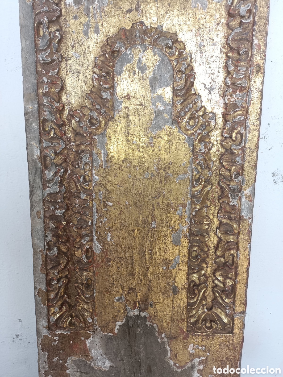 Arte: Trozo de retablo tallado madera - Foto 2