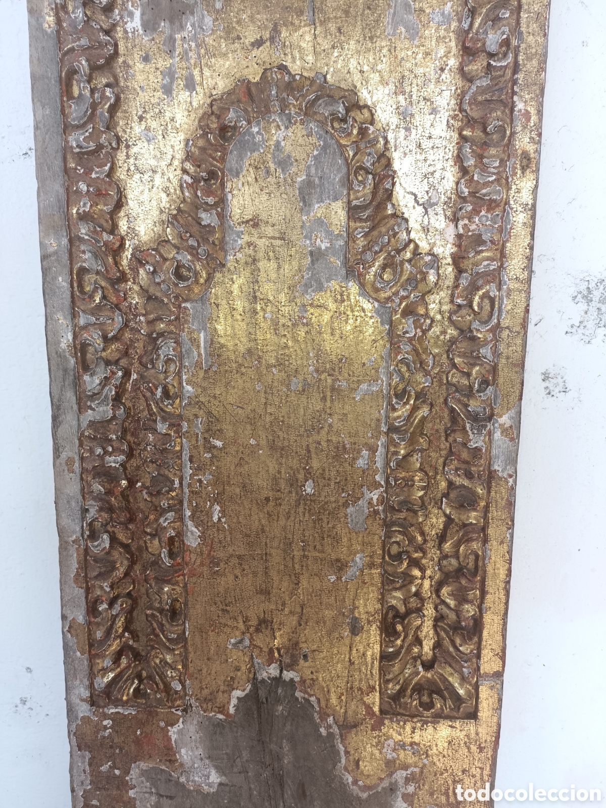 Arte: Trozo de retablo tallado madera - Foto 3