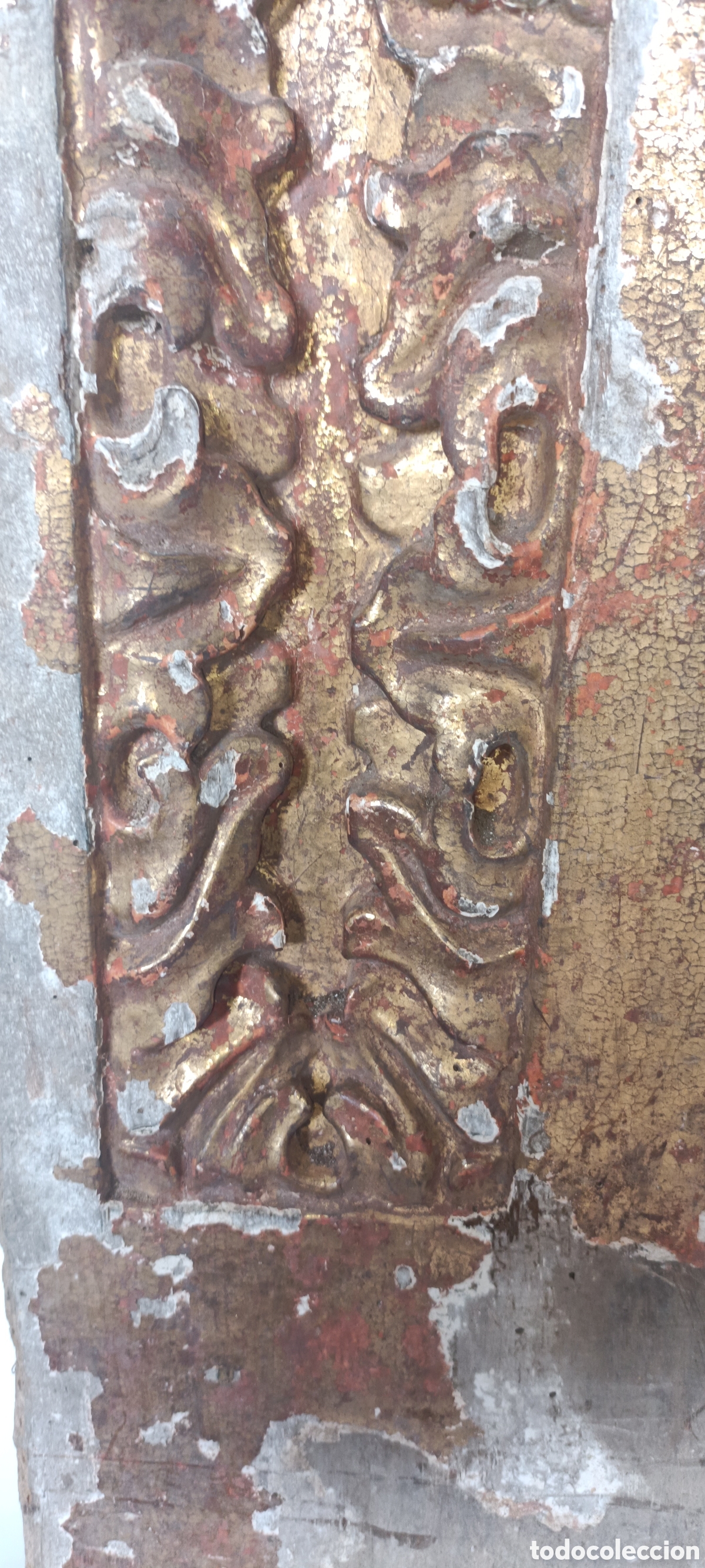 Arte: Trozo de retablo tallado madera - Foto 4