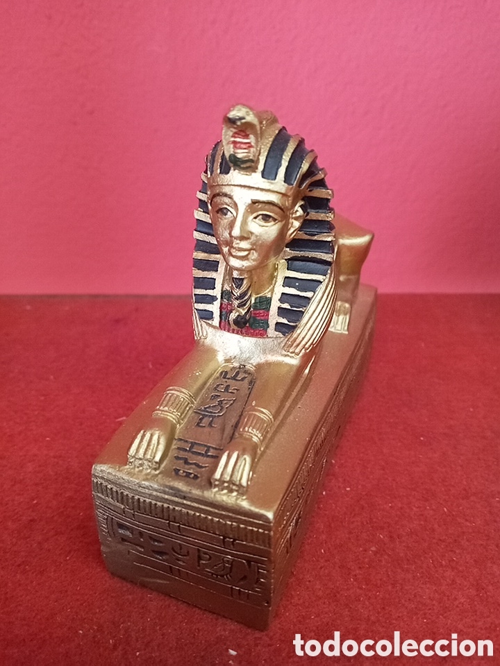 Arte: FIGURA EGIPCIA DE ESFINGE TIPO TUTANKAMON