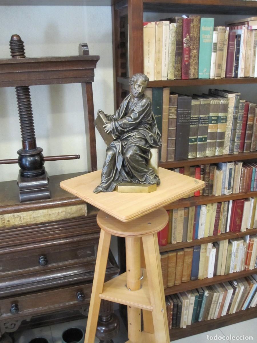 Arte: FILOSOFO DE LA ANTIGUEDAD. ESCULTURA EN BRONCE DEL S. XIX. FIRMADO DENIERE. EXTRAORDINARIA CALIDAD