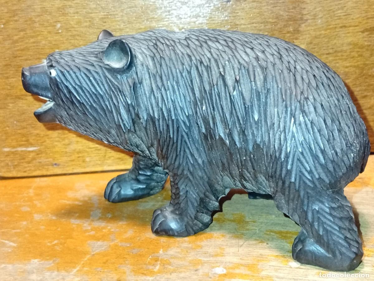 Arte: REALISTA FIGURA OSO TALLA MADERA OJOS CRISTAL ORIGINAL A&Ntilde;OS 40 SELVA NEGRA ALEMANIA MADELMAN