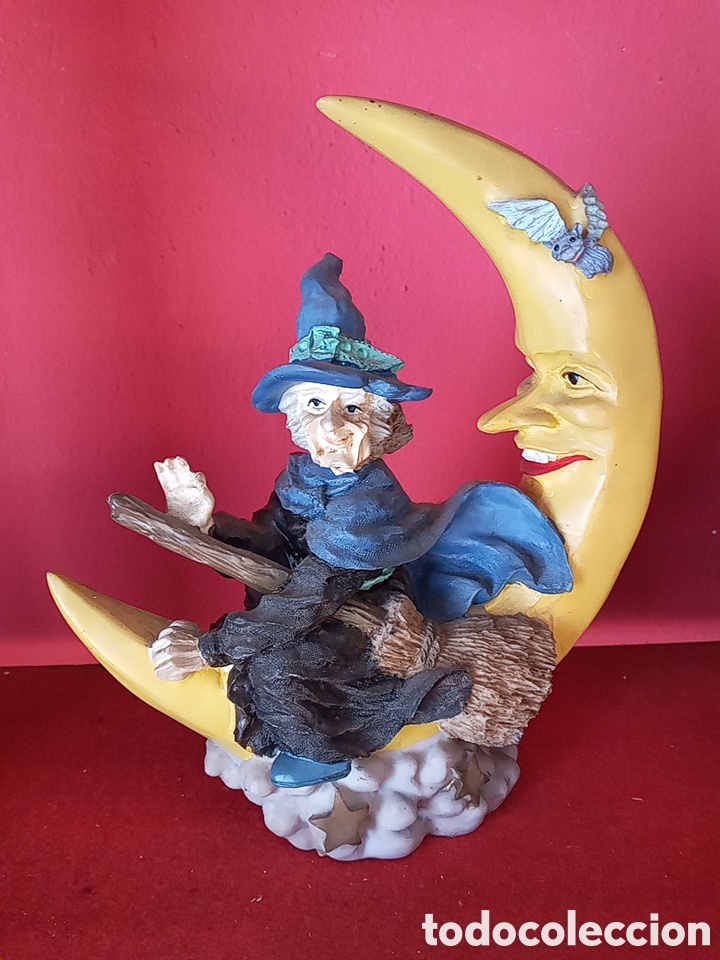 Art: BRUJA VOLANDO LUNA ESCOBA