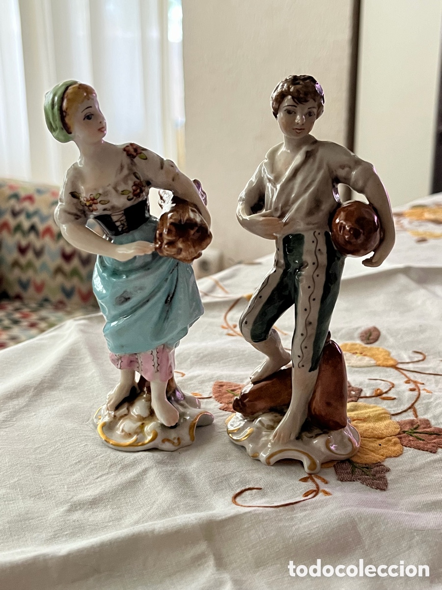 Arte: Pareja de Figuras de porcelana