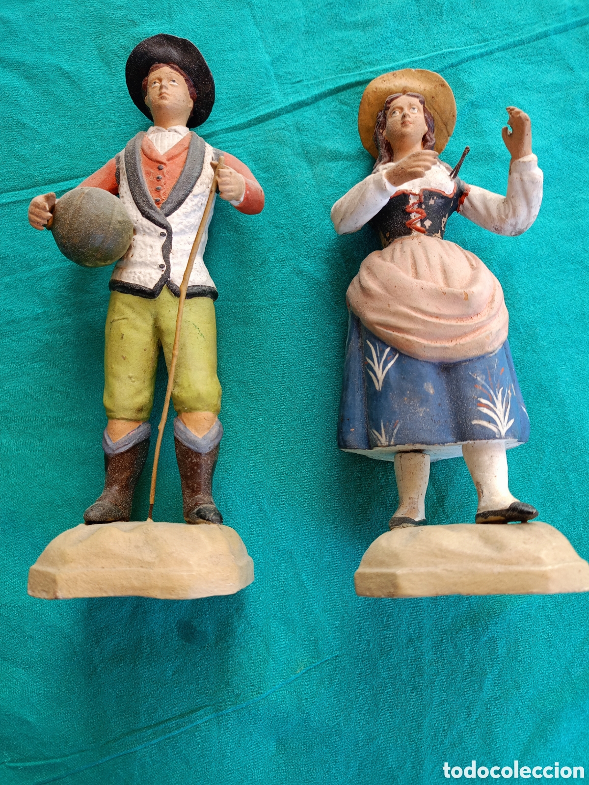 Art: ANTIGUAS FIGURAS DE BARRO. BELEN ? MURCIA. 22 CM