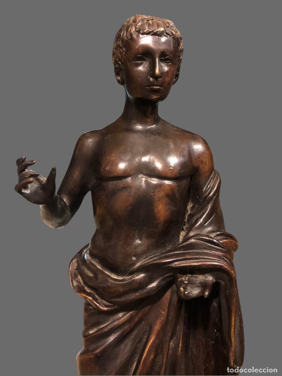 Arte: ESCULTURA CLASICA DE BRONCE , PERSONAJE ROMANO
