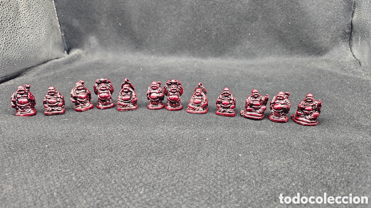Arte: Lote de budas sonrientes de la suerte