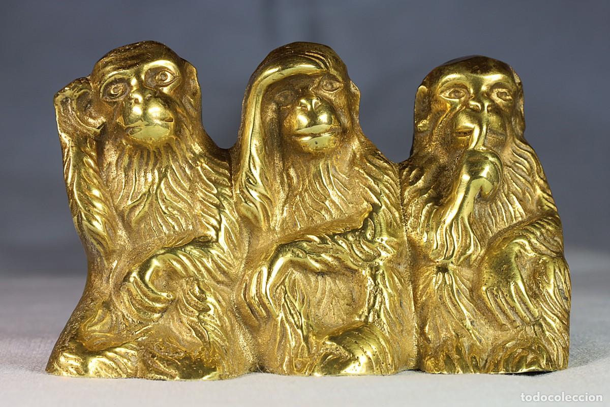 Arte: Escultura tres monos sabios. O&iacute;r, ver y callar. (4) &rdquo;Three Wise Monkeys&rdquo; Hear, see, and keep quiet