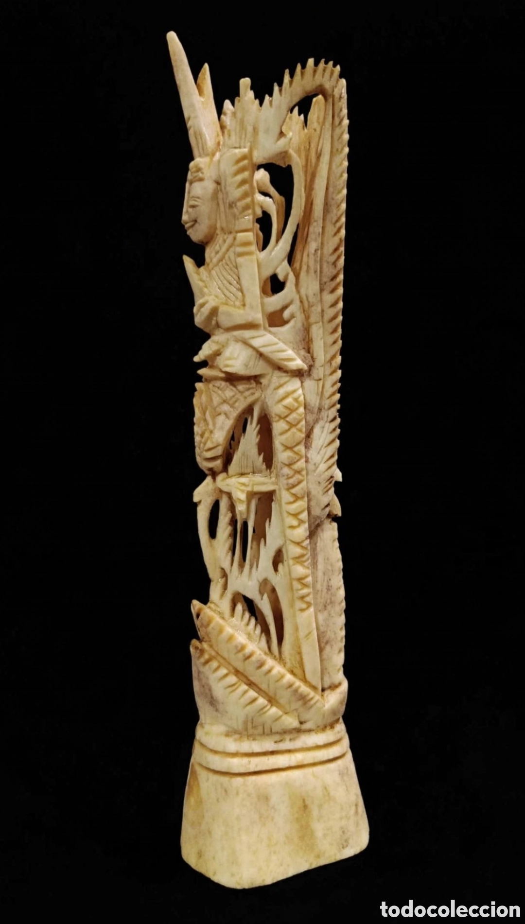 Arte: Antigua escultura hueso tallado artesania balinesa